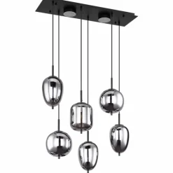 Suspension Globo BLACKY Noir, 6 lumières