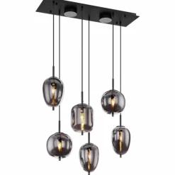 Suspension Globo BLACKY Noir, 6 lumières