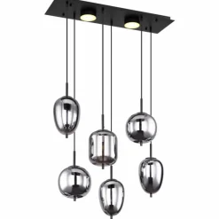 Suspension Globo BLACKY Noir, 6 lumières