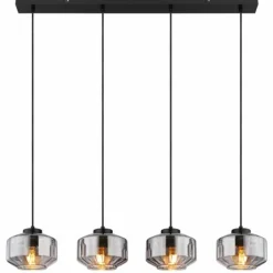 Suspension Globo CHRISTIANA Noir, 4 lumières