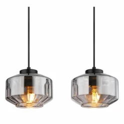 Suspension Globo CHRISTIANA Noir, 4 lumières