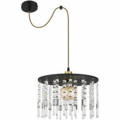 Suspension Globo COMMA Noir, 1 lumière