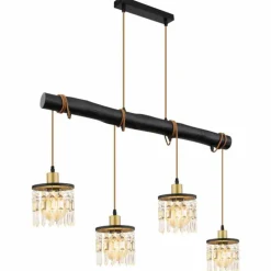 Suspension Globo COMMA Noir, 4 lumières