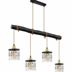 Suspension Globo COMMA Noir, 4 lumières