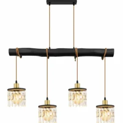 Suspension Globo COMMA Noir, 4 lumières