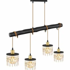 Suspension Globo COMMA Noir, 4 lumières