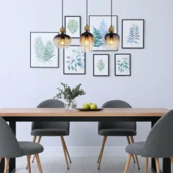 Suspension Globo COMMY Noir, 3 lumières