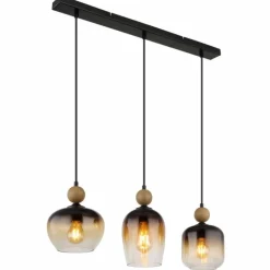 Suspension Globo COMMY Noir, 3 lumières
