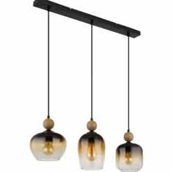 Suspension Globo COMMY Noir, 3 lumières