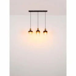 Suspension Globo COMMY Noir, 3 lumières