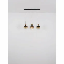 Suspension Globo COMMY Noir, 3 lumières