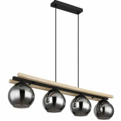 Suspension Globo CONNI Écru, Noir, 4 lumières