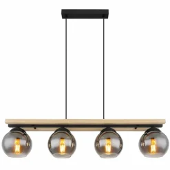 Suspension Globo CONNI Écru, Noir, 4 lumières