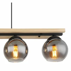 Suspension Globo CONNI Écru, Noir, 4 lumières