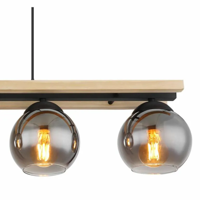 Suspension Globo CONNI Écru, Noir, 4 lumières