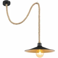 Suspension Globo DIANA Écru, Noir, 1 lumière