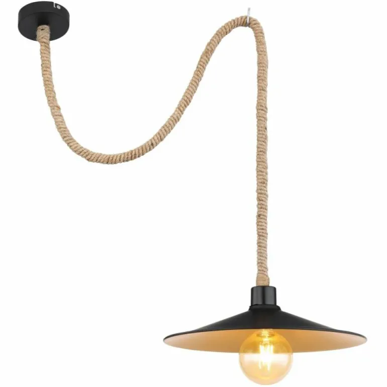 Suspension Globo DIANA Écru, Noir, 1 lumière