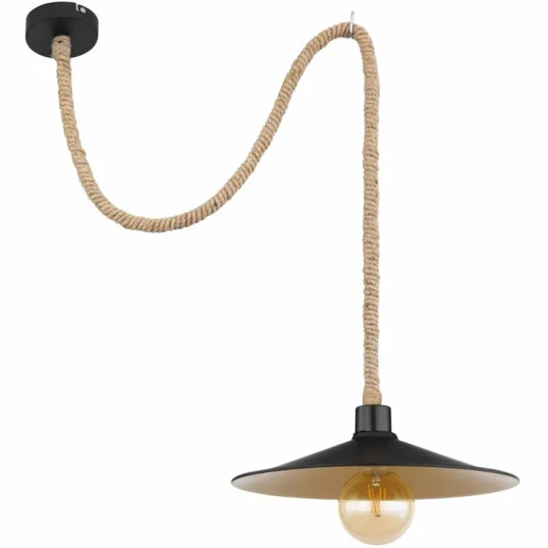 Suspension Globo DIANA Écru, Noir, 1 lumière