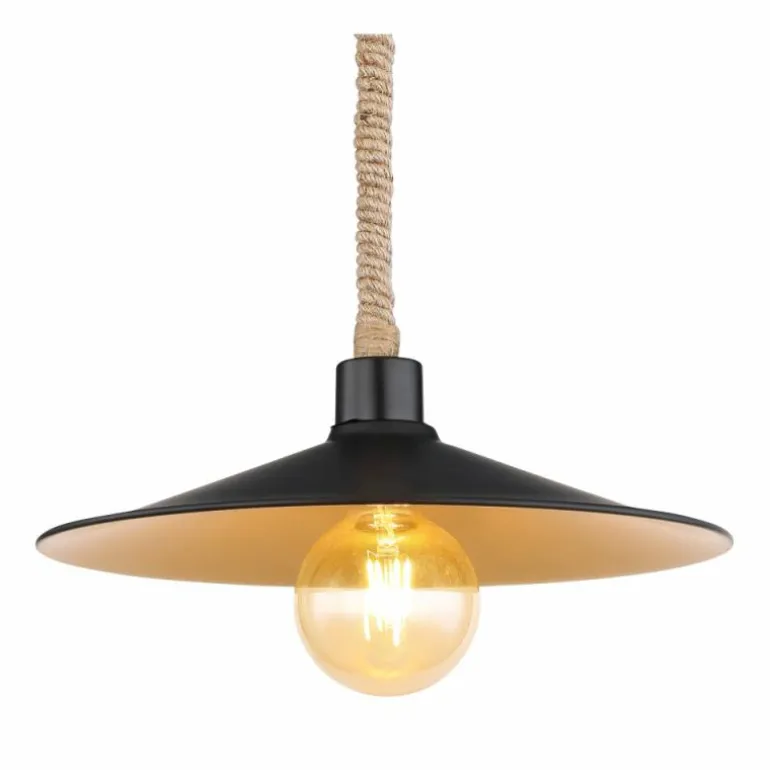 Suspension Globo DIANA Écru, Noir, 1 lumière