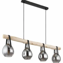 Suspension Globo DIETHILD Noir, 4 lumières