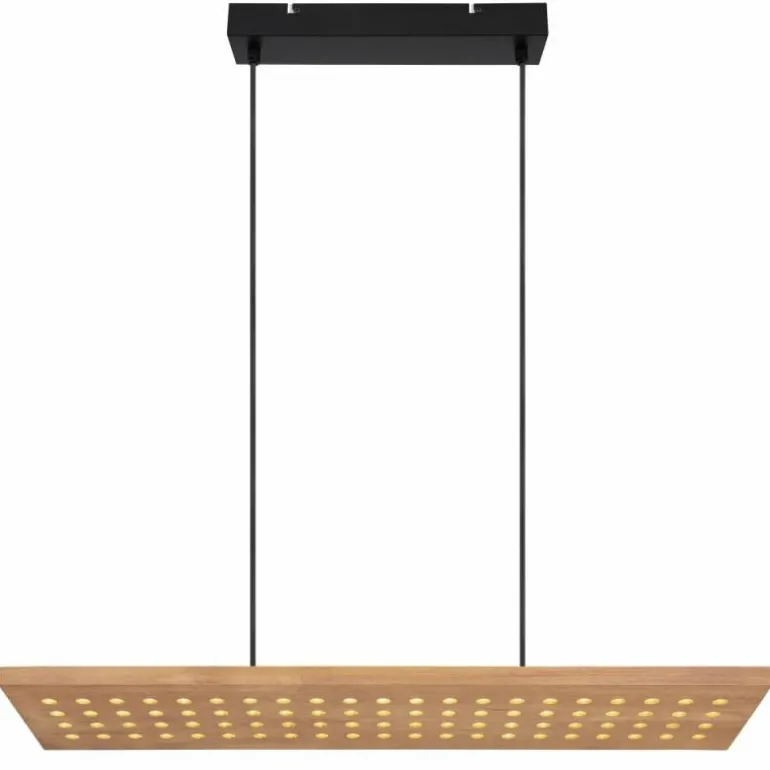 Suspension Globo DOLORES LED Bois foncé, Noir, 1 lumière