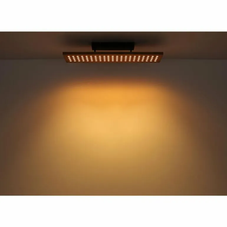 Suspension Globo DOLORES LED Bois foncé, Noir, 1 lumière