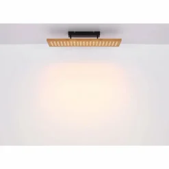 Suspension Globo DOLORES LED Bois foncé, Noir, 1 lumière