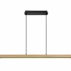 Suspension Globo DORO LED Couleur bois, Noir, 1 lumière