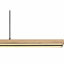 Suspension Globo DORO LED Couleur bois, Noir, 1 lumière