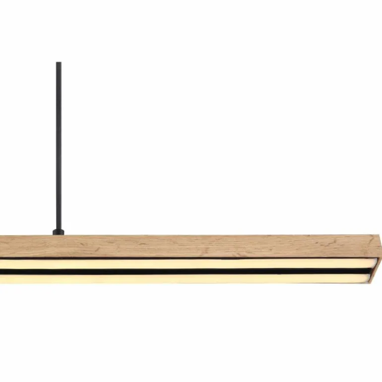 Suspension Globo DORO LED Couleur bois, Noir, 1 lumière