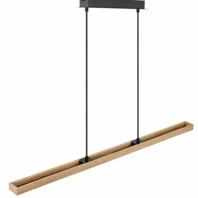 Suspension Globo DORO LED Couleur bois, Noir, 1 lumière