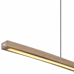 Suspension Globo DORO LED Gris, Couleur bois, 1 lumière