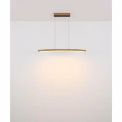 Suspension Globo DORO LED Gris, Couleur bois, 1 lumière