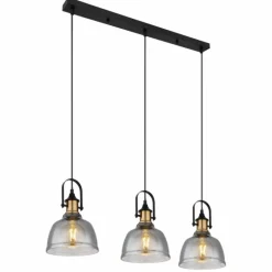 Suspension Globo DOROTHEA Laiton, Noir, 3 lumières