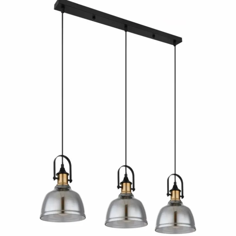 Suspension Globo DOROTHEA Laiton, Noir, 3 lumières