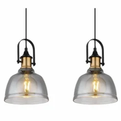 Suspension Globo DOROTHEA Laiton, Noir, 3 lumières