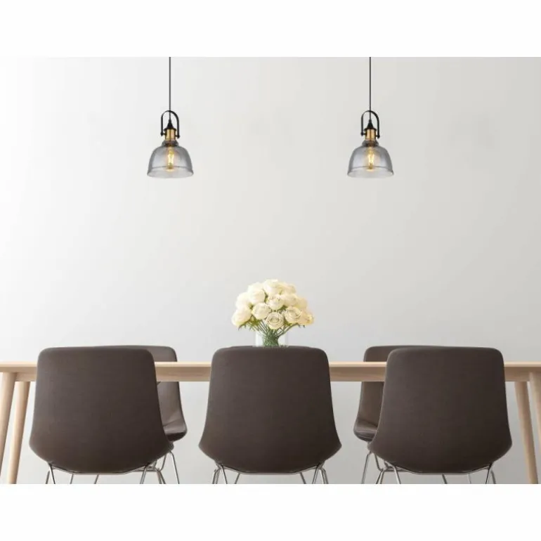 Suspension Globo DOROTHEA Laiton, Noir, 1 lumière