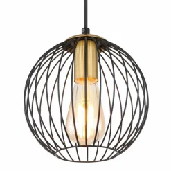 Suspension Globo EUSEBIUS Noir, 1 lumière