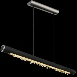 Suspension Globo FELICITAS LED Nickel mat, Noir, 1 lumière