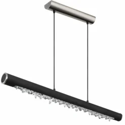 Suspension Globo FELICITAS LED Nickel mat, Noir, 1 lumière