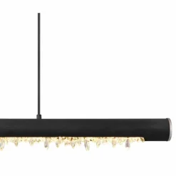 Suspension Globo FELICITAS LED Nickel mat, Noir, 1 lumière