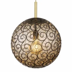 Suspension Globo FITZ Noir, 1 lumière