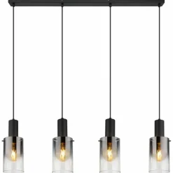 Suspension Globo FLORENTINA Noir, 4 lumières