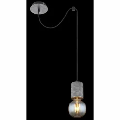 Suspension Globo FREDDY Argent Oxydé, 1 lumière