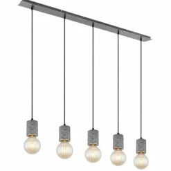 Suspension Globo FREDDY Argent Oxydé, 5 lumières