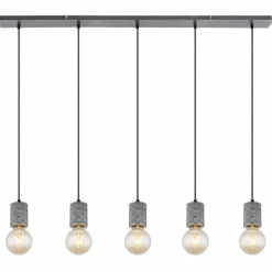 Suspension Globo FREDDY Argent Oxydé, 5 lumières