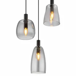 Suspension Globo GARRI Noir, 3 lumières