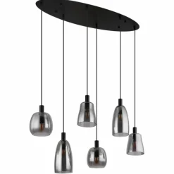 Suspension Globo GARRI Noir, 6 lumières
