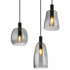 Suspension Globo GARRI Noir, 6 lumières