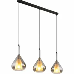 Suspension Globo GEEKY Noir, 3 lumières